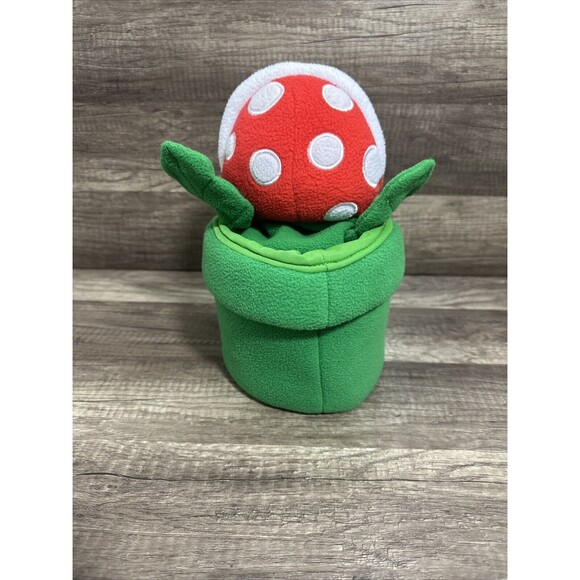 Piranha Plant Super Mario Bros. Nintendo 2017 Hand Puppet Plush Hashtag - Picture 5 of 9